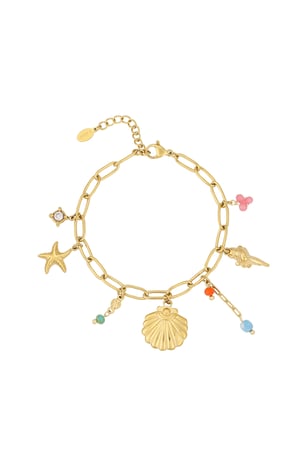 Bracelet plage pour la vie - Couleur or h5 