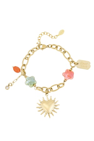 Charm couture bracelet - Gold color h5 