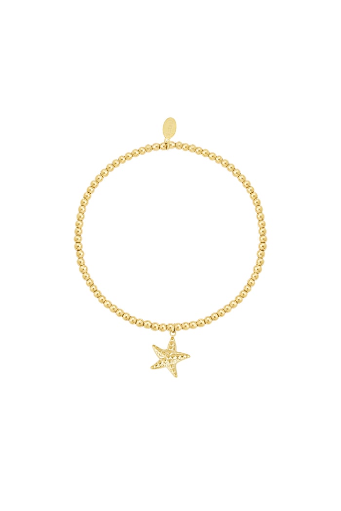 Simple bracelet small starfish - Gold color 