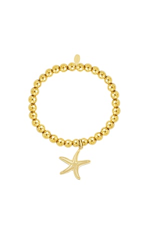 Simple starfish bracelet - Gold color h5 