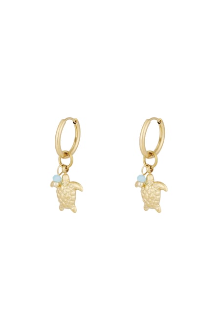 Earrings with turtle - Gold color