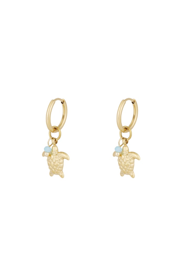 Earrings with turtle - Gold color 