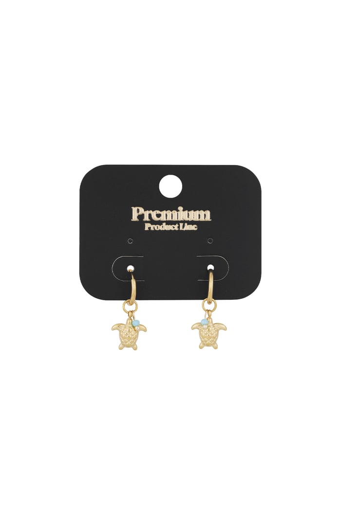 Earrings with turtle - Gold color Picture3