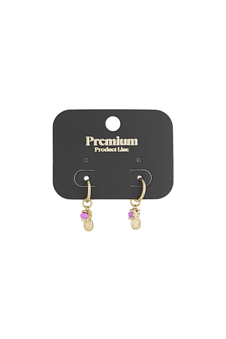 Earrings pineapple aura - Gold color