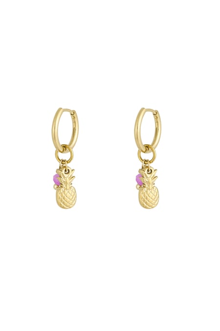 Earrings pineapple aura - Gold color