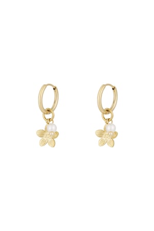 Pearl blossom earrings - Gold color h5 