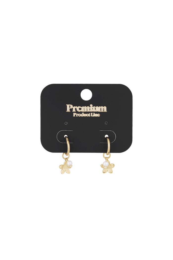 Pearl blossom earrings - Gold color Picture3