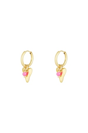 Vivid heart earrings - Gold color h5 