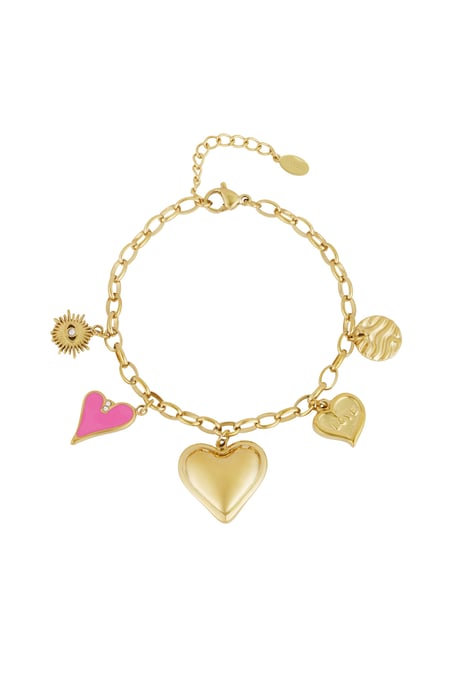 The love charm bracelet - gold color