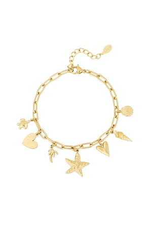 Charm bracelet beach girl - Gold color h5 