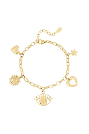 Charm wonderland bracelet - Gold color h5 