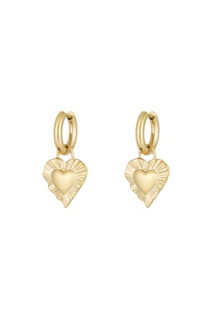 Earring give me love - Gold color  h5 