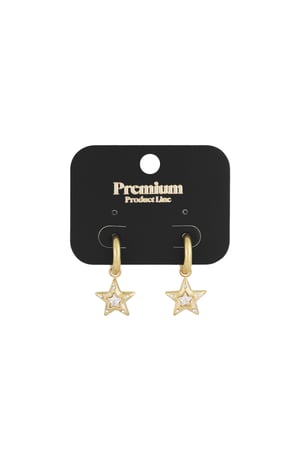 Earrings superstar - Gold color h5 Picture3