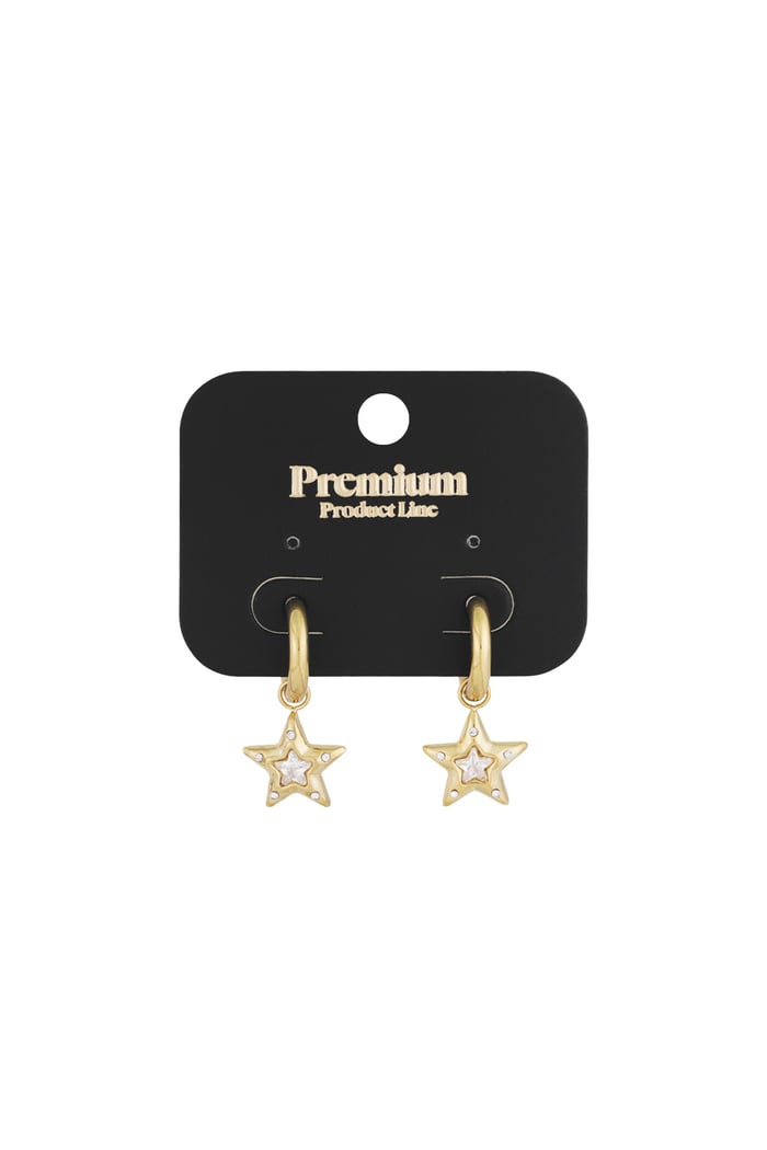 Earrings superstar - Gold color Picture3