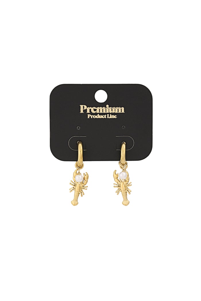 Lobster earrings - Gold color Picture2