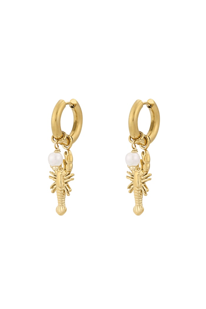 Lobster earrings - Gold color 