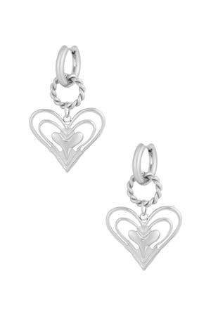 Boucles d'oreilles "Qu'est-ce que l'amour" - Couleur argent h5 