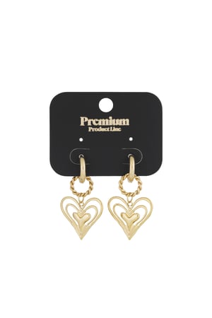 Earrings what's love - Gold colored  h5 Picture3