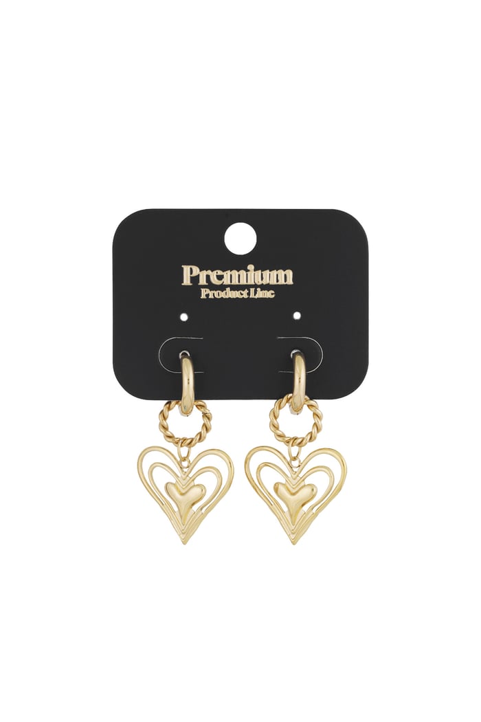 Earrings what's love - Gold colored  Picture3