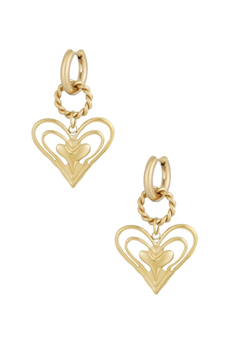 Earrings what's love - Gold colored  2