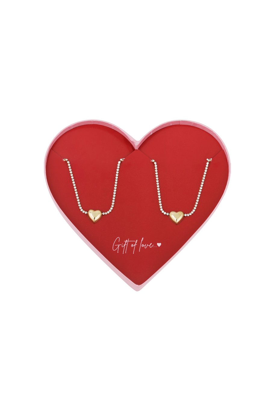 Regalo de amor Pulsera de corazón de acero inoxidable - Color dorado 