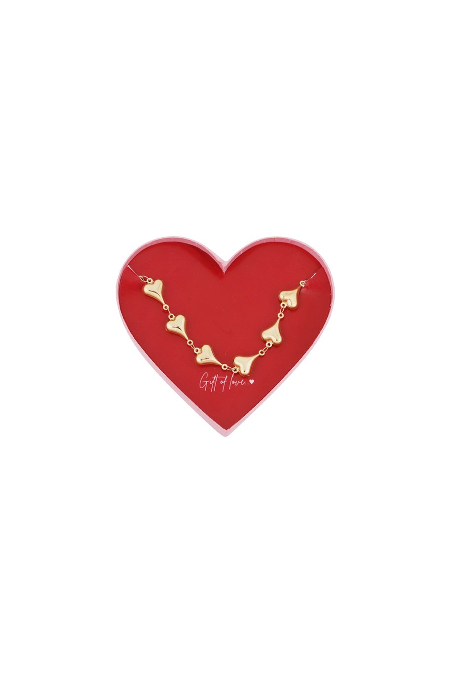Pulsera de cadena de corazón - Color dorado 