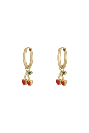 Cherry on Top earrings - gold color h5 