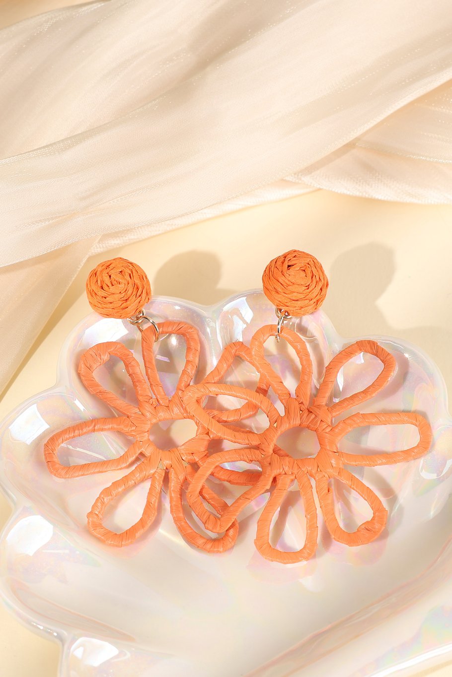 Blumen Ohrringe - Orange h5Bild5