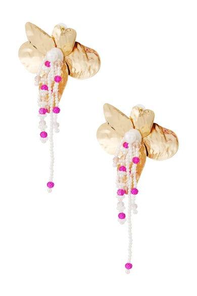 Love rain Earrings - Orange h5 