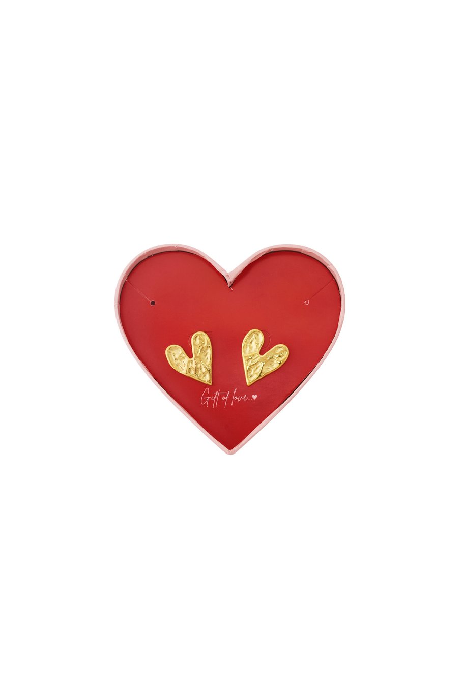 gift of love stainless steel heart earrings