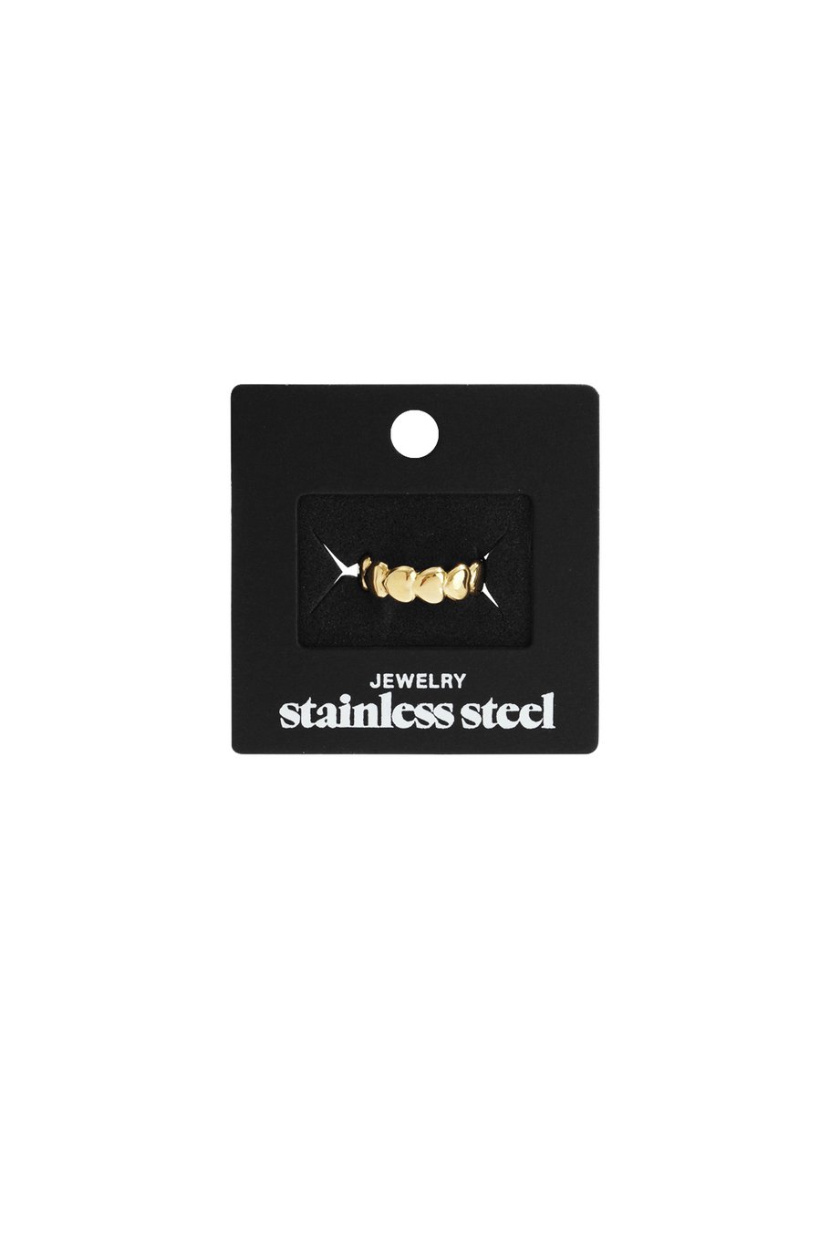 Bagues minimalistes en acier inoxydable, style cœur, décontractées, simples et quotidiennes, bijoux pour femmes Image3