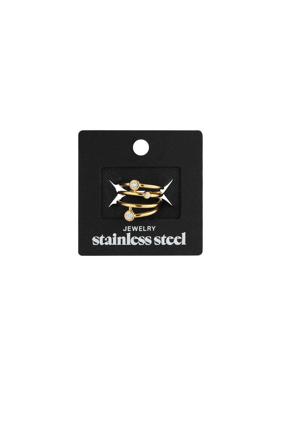 Stainless Steel Statement Rings lines Casual Daily Simple Series Women's jewelry h5Picture3