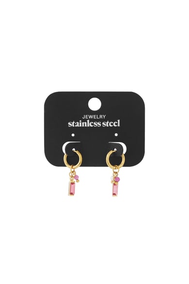 Boucles d&#39;oreilles pendantes en acier inoxydable, style géométrique, décontracté, quotidien h5 Image3