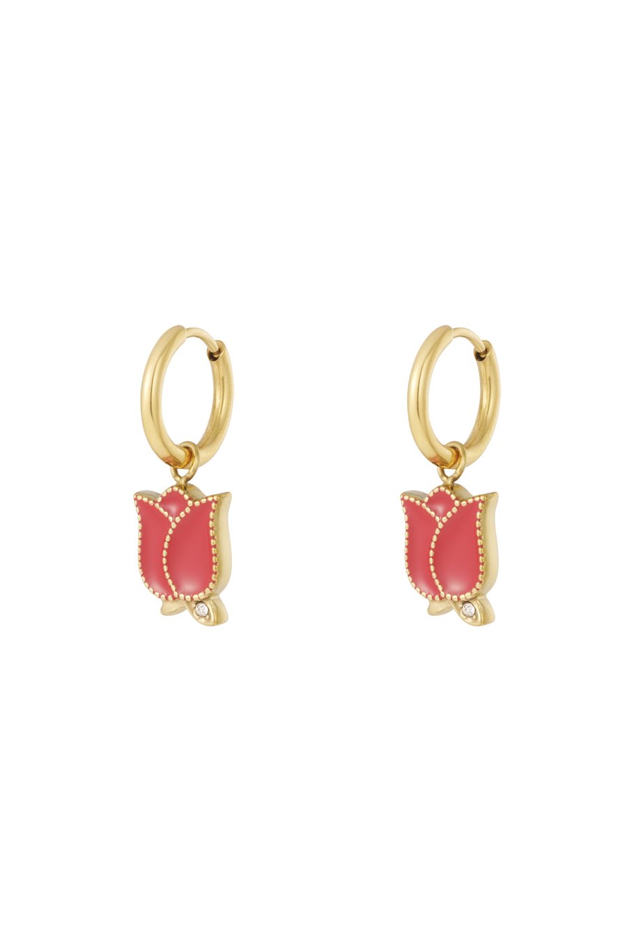 Edelstahl Tropfen Ohrringe Blume Casual Täglich Einfache Serie frauen schmuck 