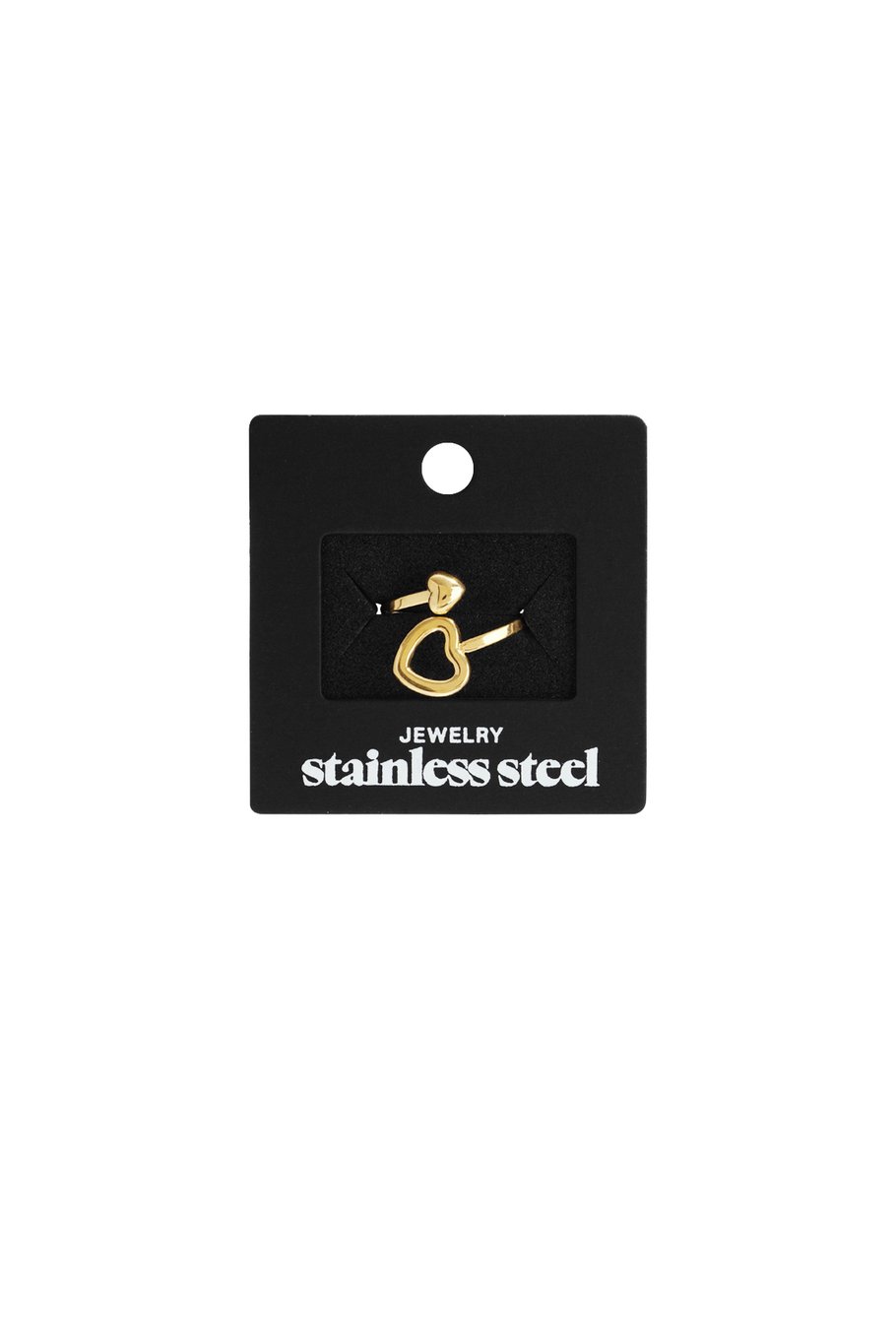 Stainless Steel Minimalist Rings Heart Casual Daily Simple Series Women's jewelry h5Picture3