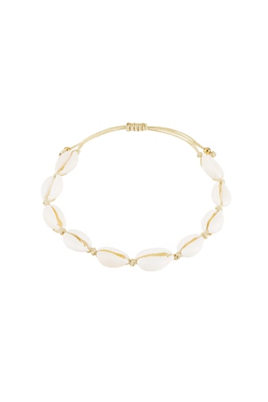 Fusskette Shell beach Goldfarbe Schale h5 