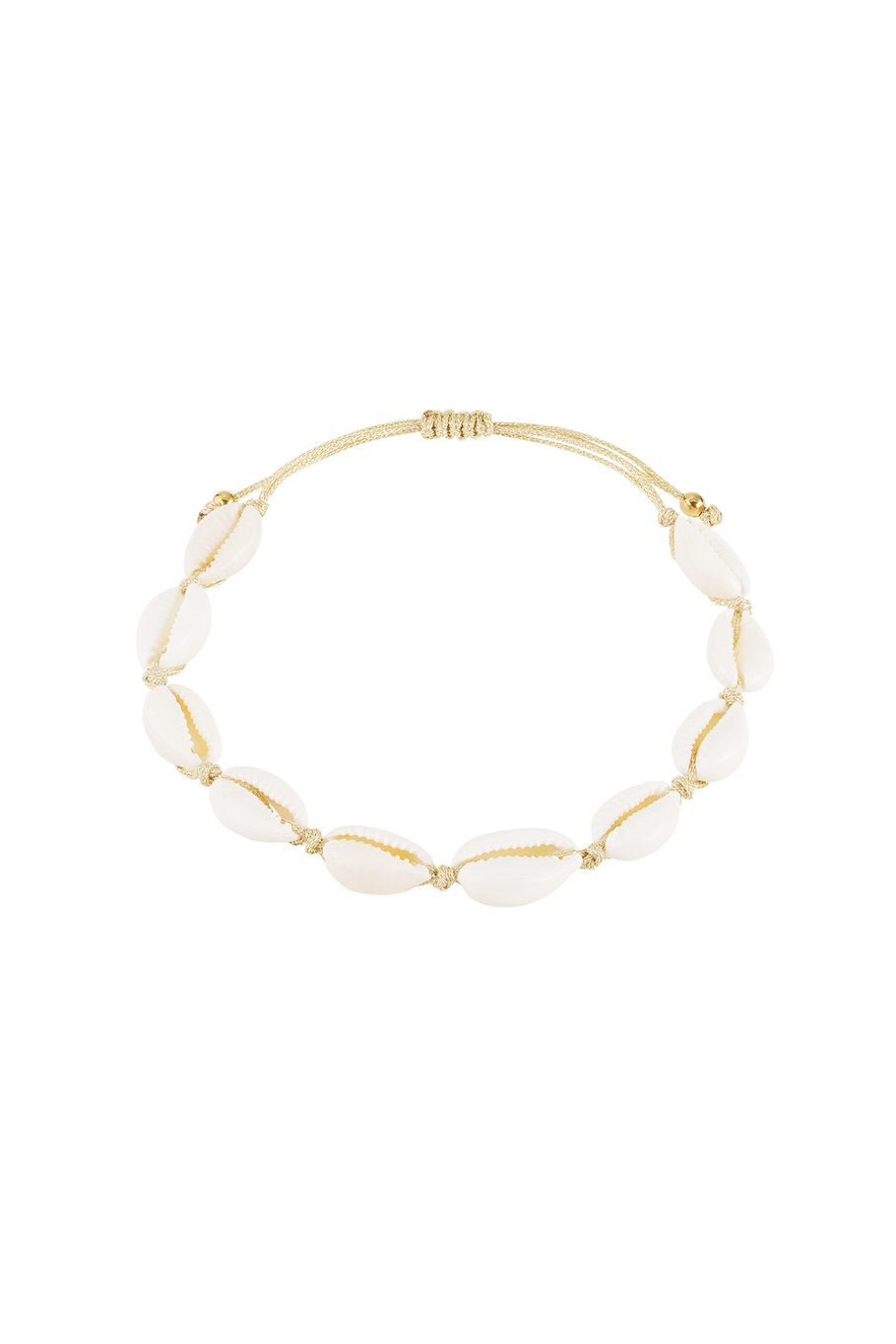 Fusskette Shell beach Goldfarbe Schale 