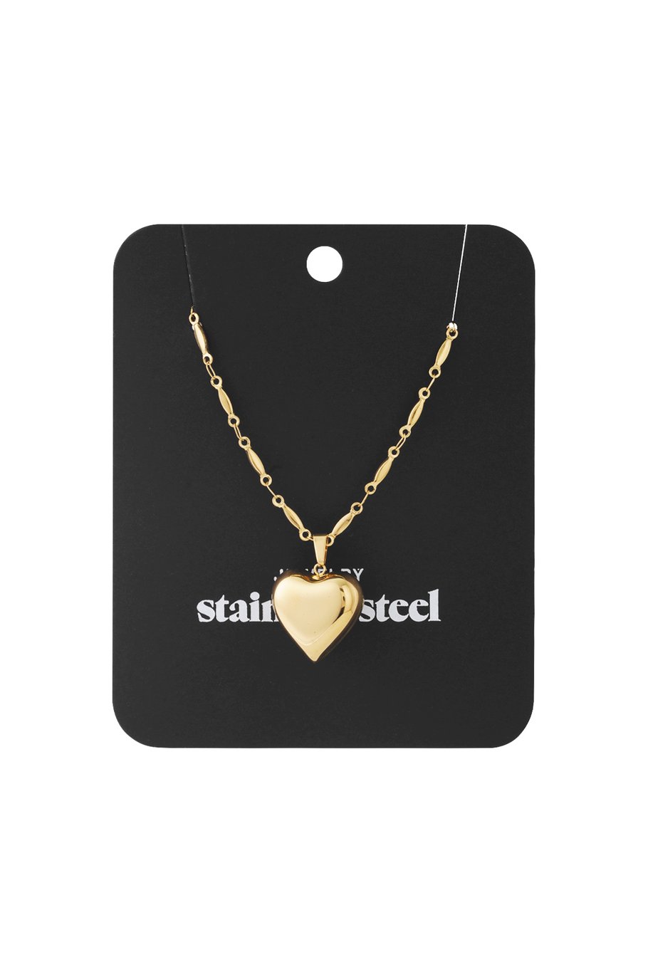 Collane con ciondolo in acciaio inossidabile a forma di cuore casual quotidiane Immagine3