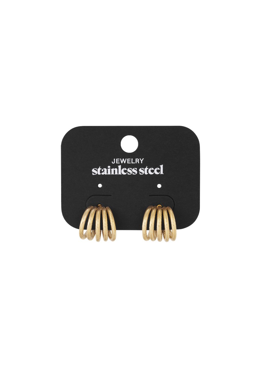 Pendientes de acero inoxidable con diseño geométrico, informal, diario, sencillo, para mujer Imagen4
