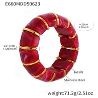 E660-Rose red elastic bracelet 20cm Picture7