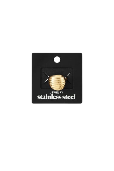 Bagues de déclaration en acier inoxydable de forme irrégulière Daily Daily Simple Series Bijoux pour femmes h5 Image3