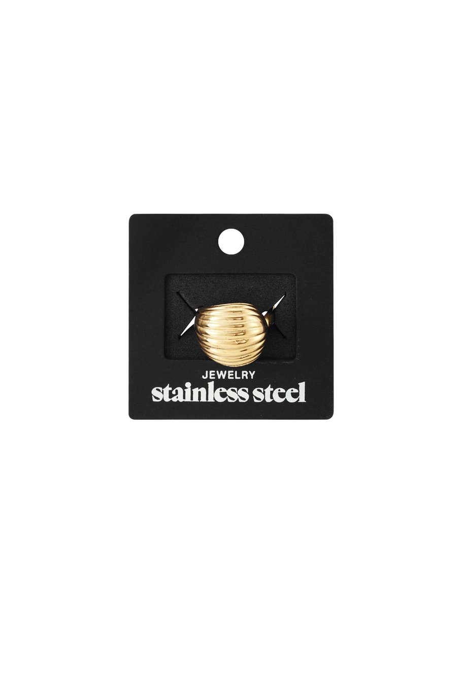 Bagues de déclaration en acier inoxydable de forme irrégulière Daily Daily Simple Series Bijoux pour femmes Image3