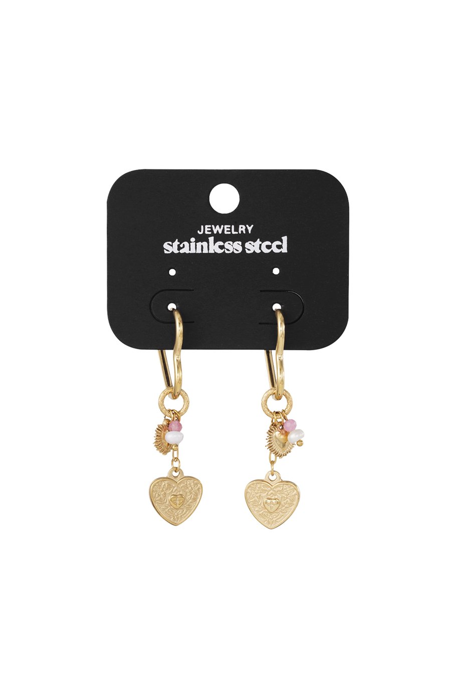 Stainless Steel Drop Earrings Heart Casual Daily Simple Series Women's jewelry h5Picture3