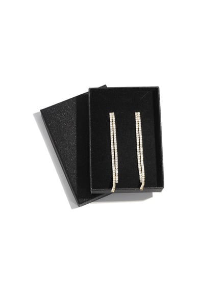 Kupfer Baumeln Ohrringe Geometrische Elegante Weihnachten Luxuriöse Serie frauen schmuck h5 Bild2