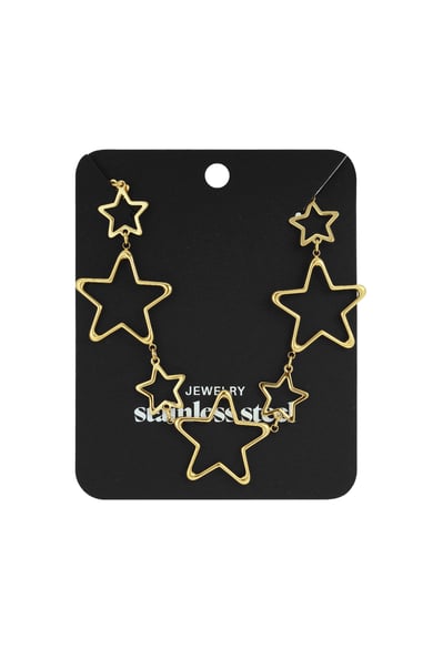Collane a catena in acciaio inossidabile, serie Star Casual Daily Simple, gioielli da donna h5 Immagine3