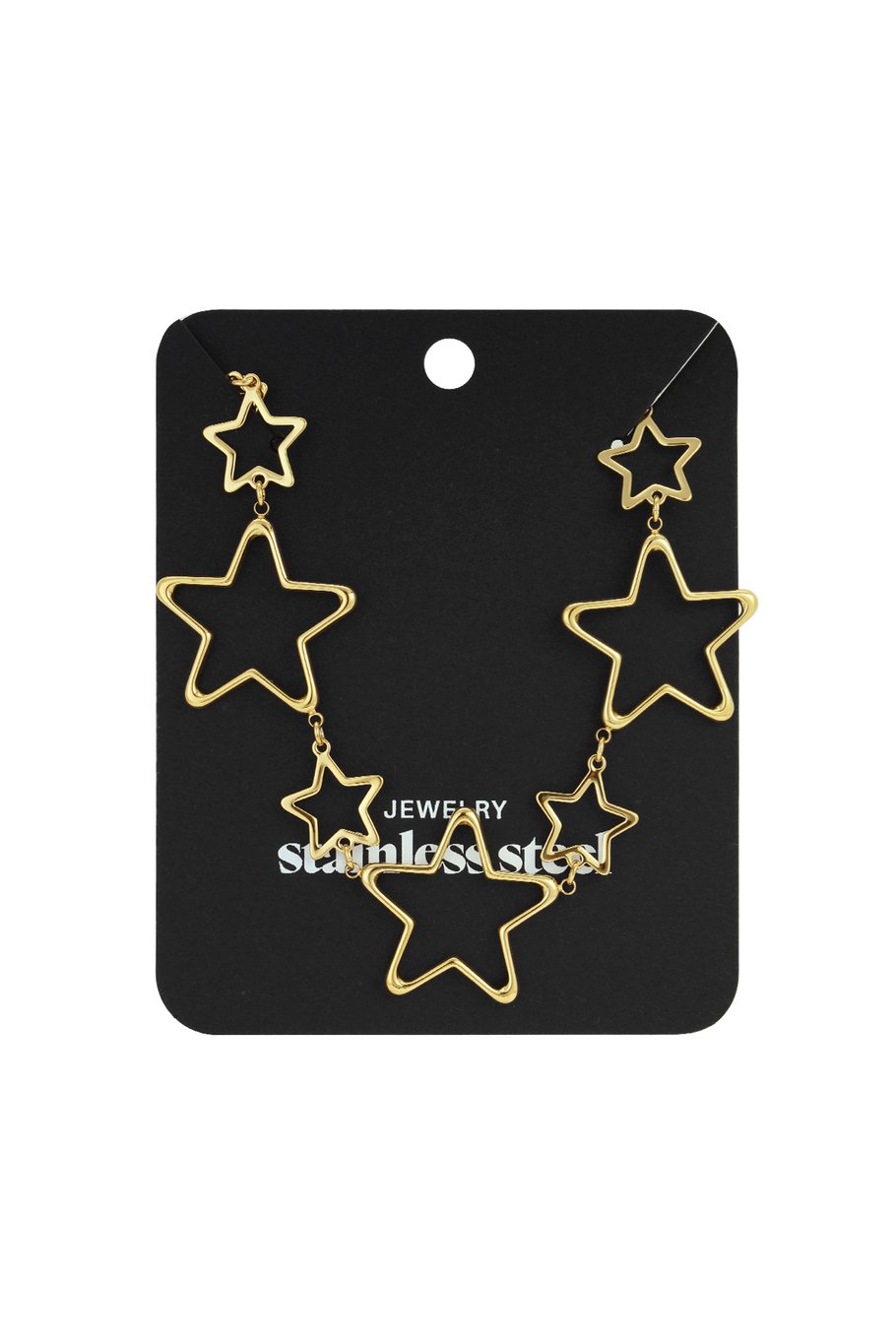 Collane a catena in acciaio inossidabile, serie Star Casual Daily Simple, gioielli da donna Immagine3
