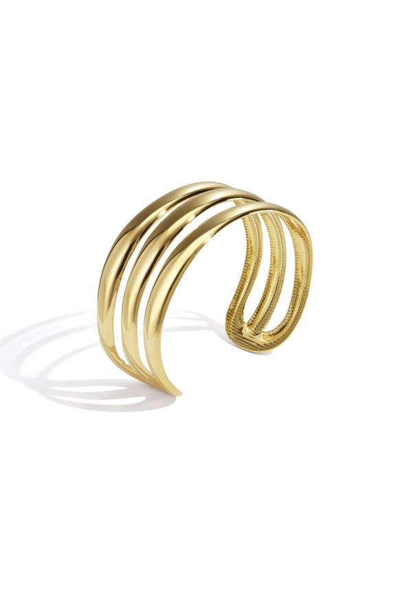 Edelstahl Armreifen Linien Casual Daily Simple Serie Damenschmuck