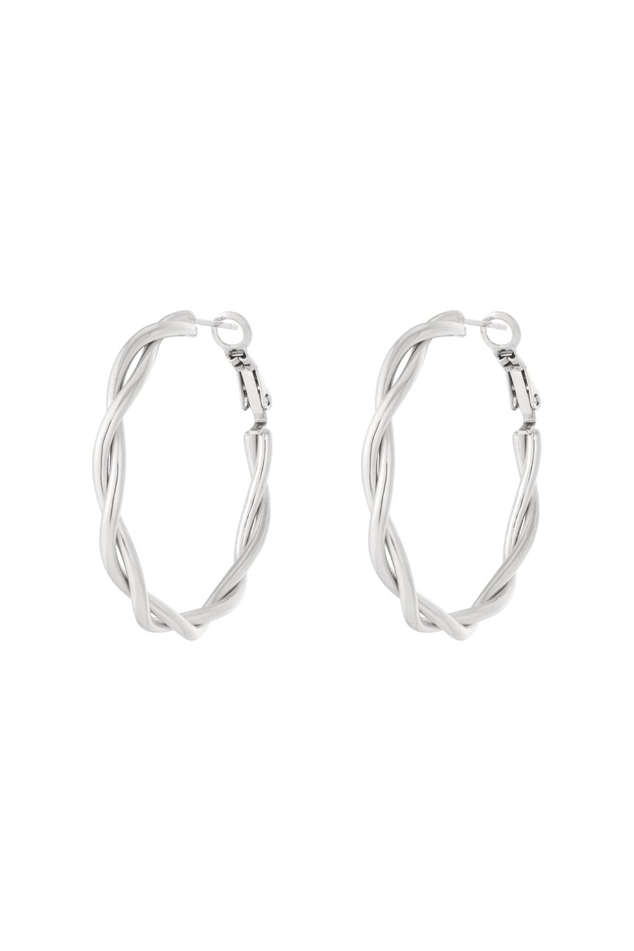 Pendientes de aro de acero inoxidable geométricos, informales, diarios, serie sencilla, joyería para mujer Imagen3