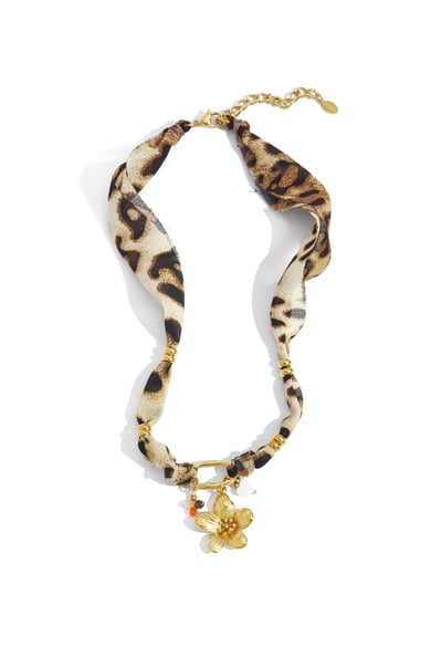 Anhänger Halsketten Blume Leopard Print Casual Daily Simple Series Damenschmuck h5 