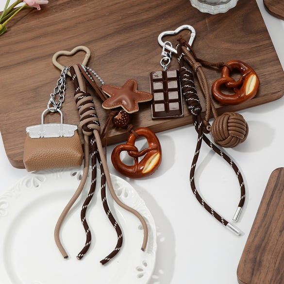 1 Piece Leather Star Chocolate Bag Charm
